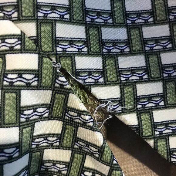 Papillon Dress Women’s Size 6 Green Geometric Sleeveless Sheath - Picture 9 of 9